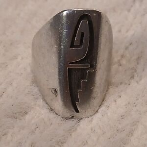 Pooyouma Hopi Silver Men's Ring